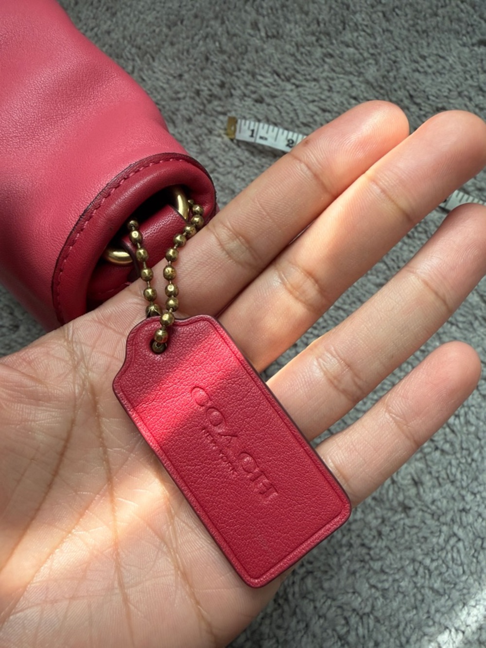 Coach Pink Shoulder Bag with Gold Hardware - Picture 12 of 13